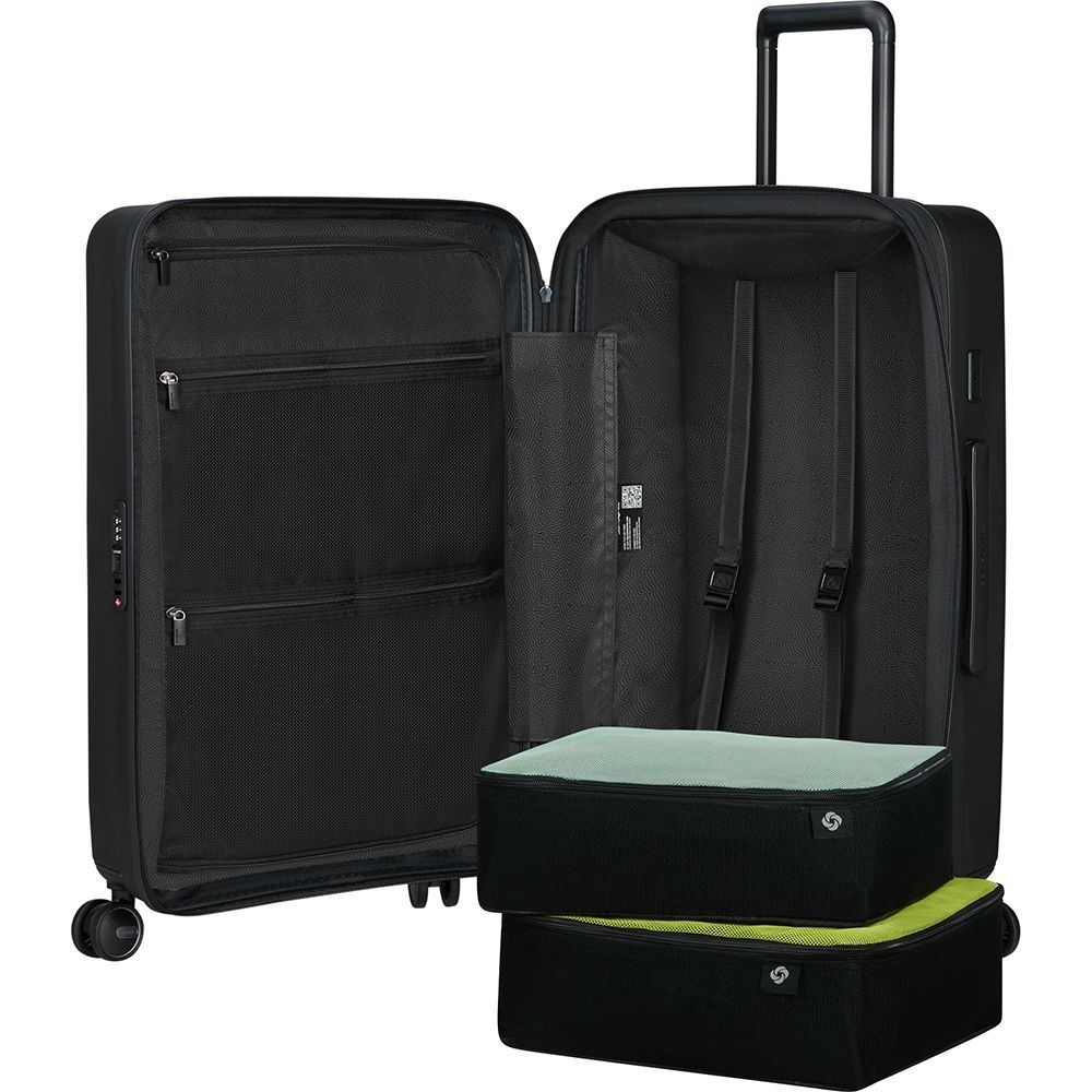 Чемодан Samsonite Restackd из полипропилена на 4-х колесах KO6*003 Black (средний)
