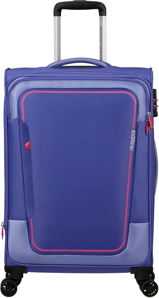 Чемодан American Tourister Pulsonic текстильный на 4-х колесах MD6*002 Soft Lilac (средний)