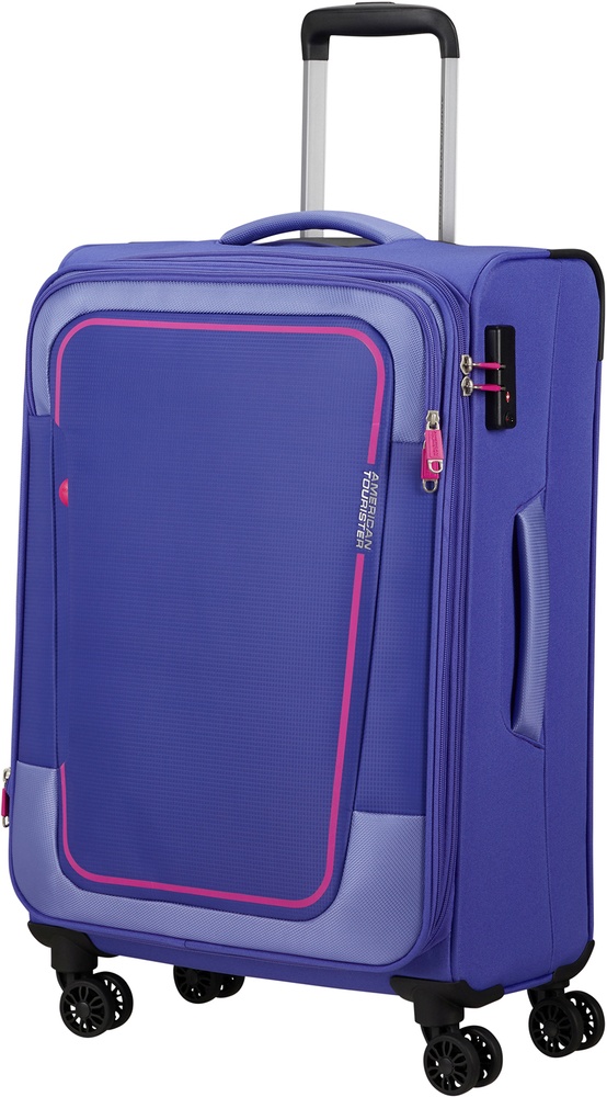 Чемодан American Tourister Pulsonic текстильный на 4-х колесах MD6*002 Soft Lilac (средний)