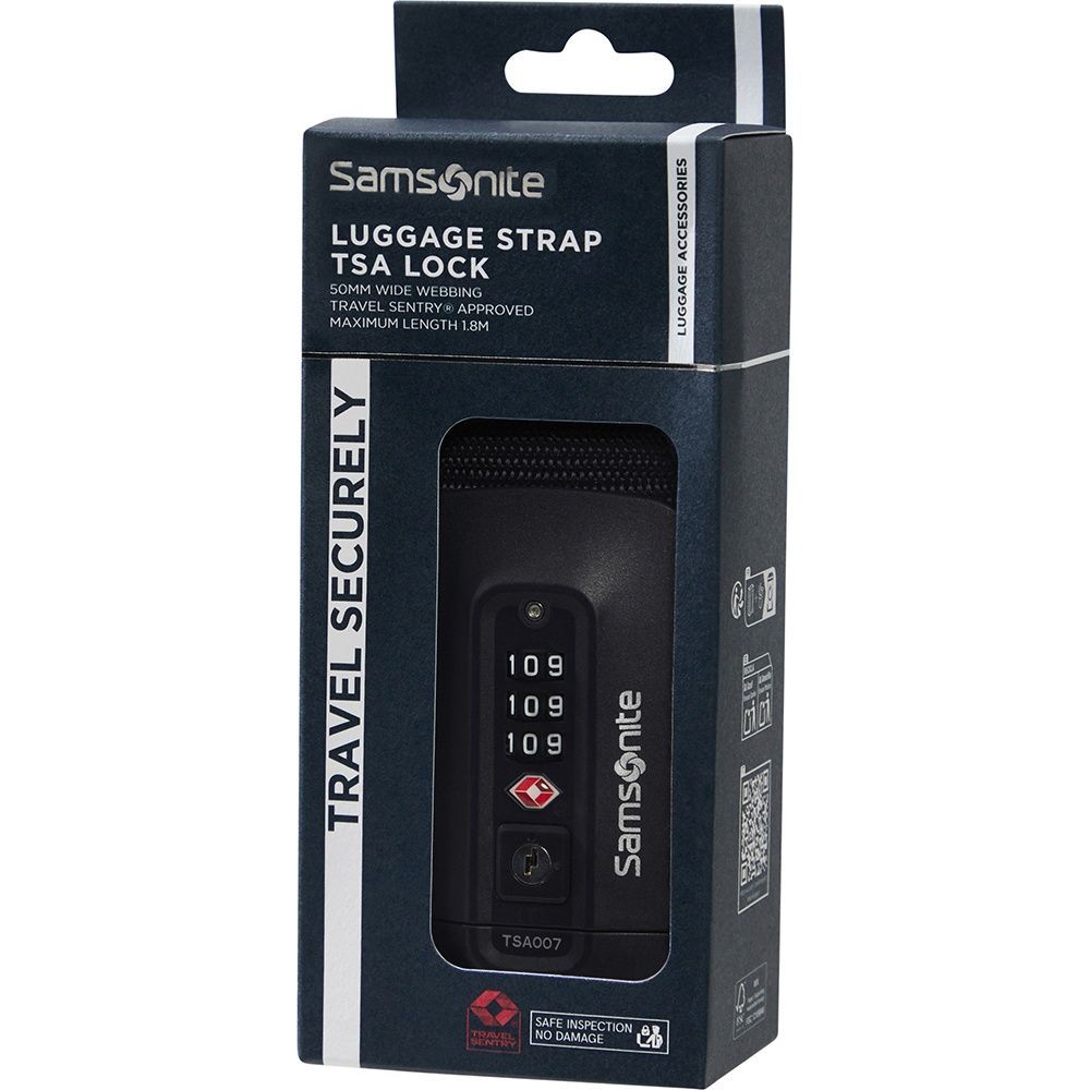 Luggage strap Samsonite Ta Revolution with combination lock with TSA system KR7*018;09 Black