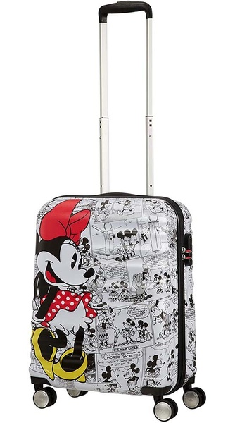 Suitcase American Tourister Wavebreaker Disney made of ABS plastic on 4 wheels 31C*001 Minnie Comics White small