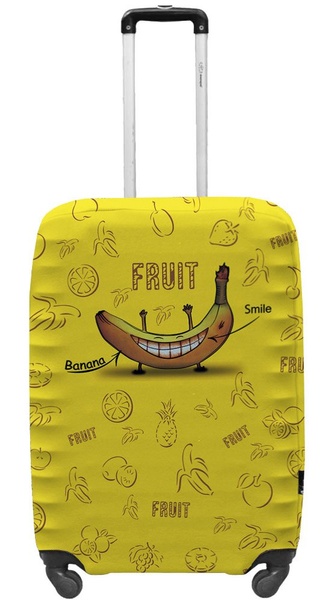 Universal protective cover for medium suitcase M 9002-0424 Banana yellow