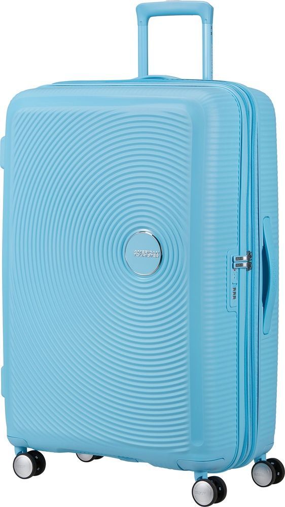 Suitcase American Tourister Soundbox made of polypropylene on 4 wheels 32G*003 Blueberry Fizz (large)
