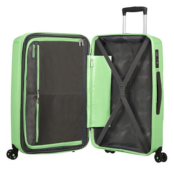 Suitcase American Tourister Sunside made of polypropylene on 4 wheels 51g*003 Neo Mint (large)