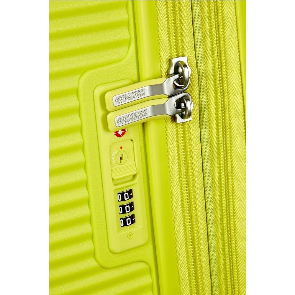 Suitcase American Tourister Soundbox made of polypropylene on 4 wheels 32G*003 Tropical Lime (large)