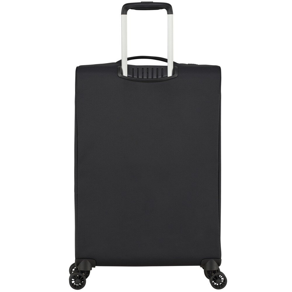 Ультралёгкий чемодан American Tourister Lite Ray текстильный на 4-х колесах 94g*004 Jet Black (средний)