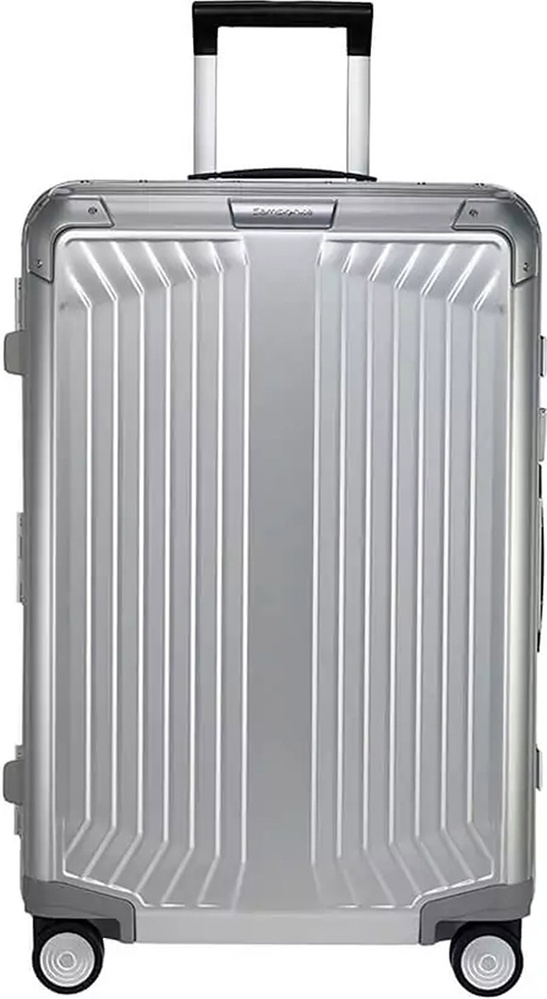 Suitcase Samsonite Lite-Box Alu made of aluminum on 4 wheels CS0*002 Aluminium (medium)