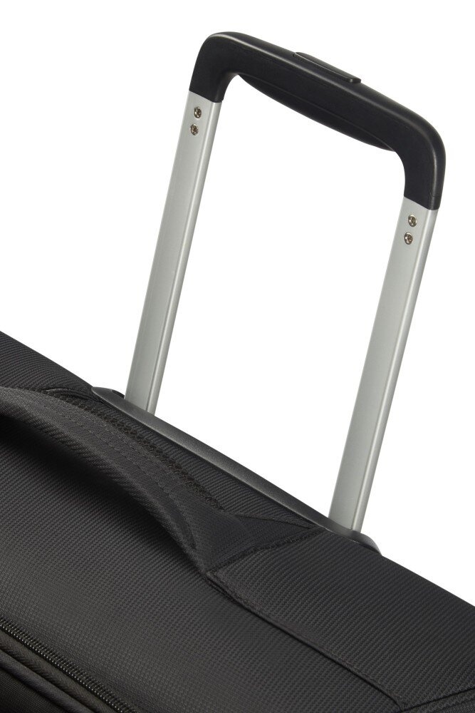 Ultralight suitcase American Tourister Lite Ray textile on 4 wheels 94g*004 Jet Black (medium)