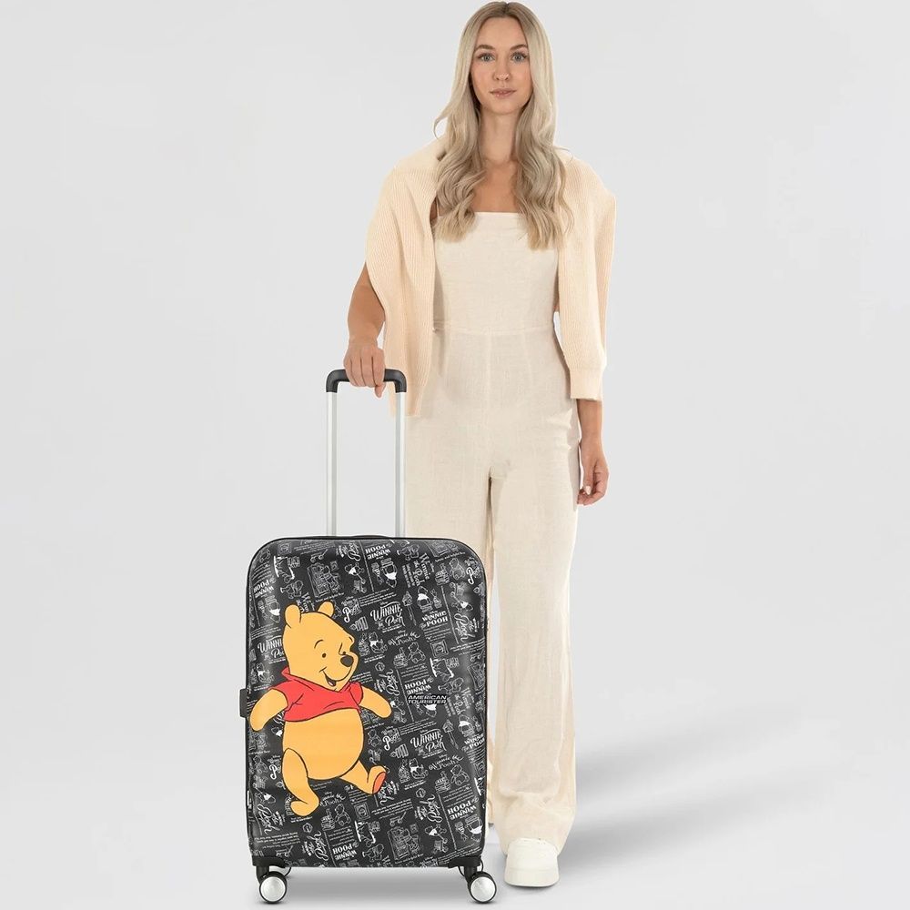 Чемодан American Tourister Wavebreaker Disney из ABS пластика на 4-х колесах 31C*004 Winnie The Pooh (средний)