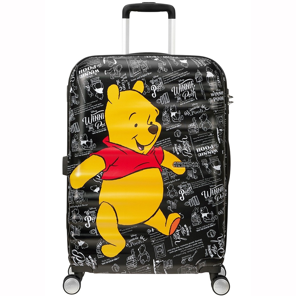 Suitcase American Tourister Wavebreaker Disney made of ABS plastic on 4 wheels 31C*004 Winnie The Pooh (medium)