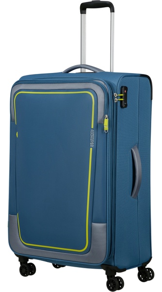 Чемодан American Tourister Pulsonic текстильный на 4-х колесах MD6*003 Coronet Blue (большой)