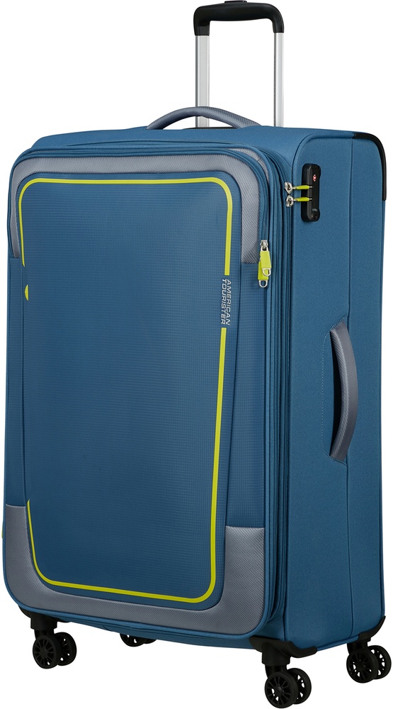 Валіза American Tourister Pulsonic текстильна на 4-х колесах MD6*003 Coronet Blue (велика)