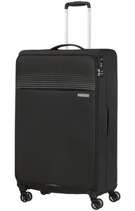 Ультралёгкий чемодан American Tourister Lite Ray текстильный на 4-х колесах 94g*005 Jet Black (большой)