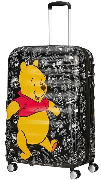 Suitcase American Tourister Wavebreaker Disney made of ABS plastic on 4 wheels 31C*007 Winnie The Pooh (large)