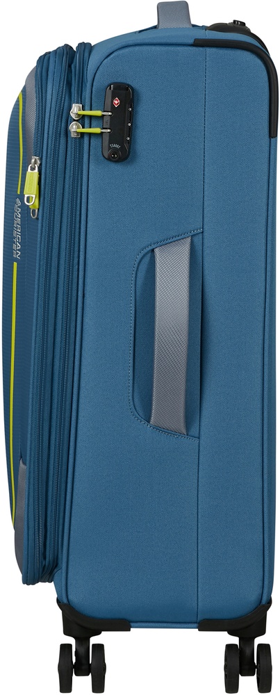 Чемодан American Tourister Pulsonic текстильный на 4-х колесах MD6*002 Coronet Blue (средний)