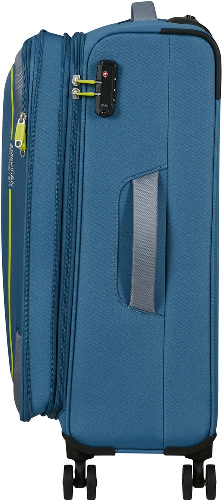 Чемодан American Tourister Pulsonic текстильный на 4-х колесах MD6*002 Coronet Blue (средний)