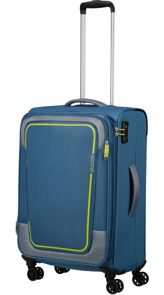 Валіза American Tourister Pulsonic текстильна на 4-х колесах MD6*002 Coronet Blue (середня)