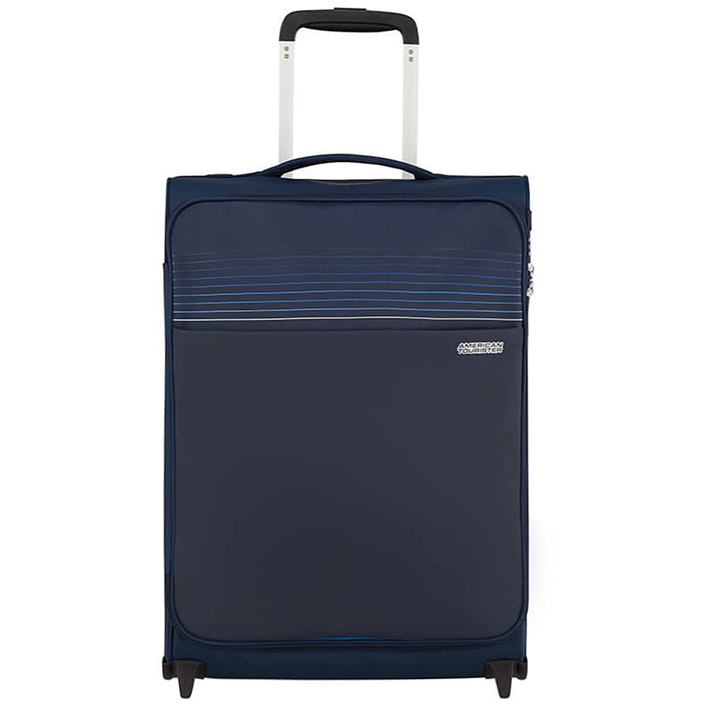 Ultralight suitcase American Tourister Lite Ray textile on 2 wheels 94g*001 Midnight Navy (small)