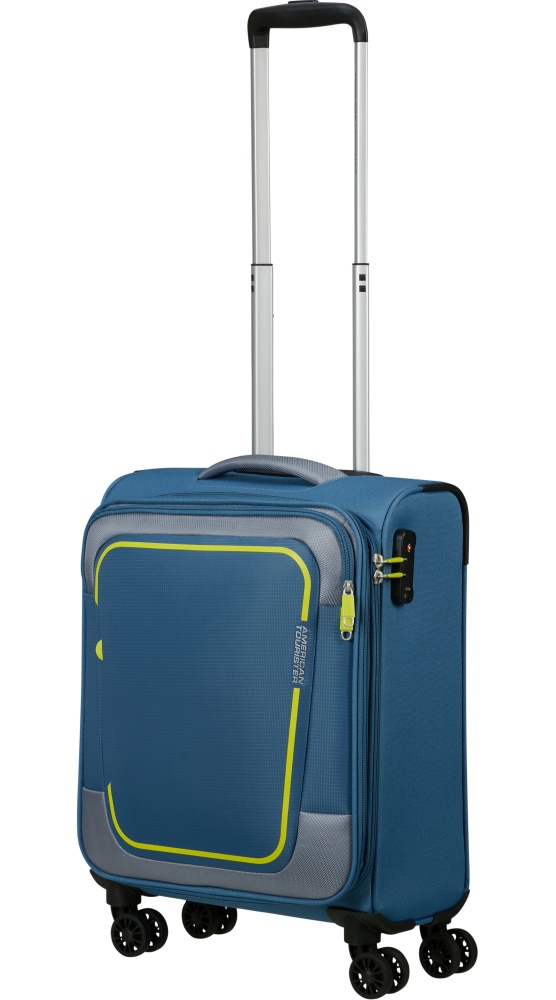 American Tourister Pulsonic textile suitcase on 4 wheels MD6*001 Coronet Blue (small)