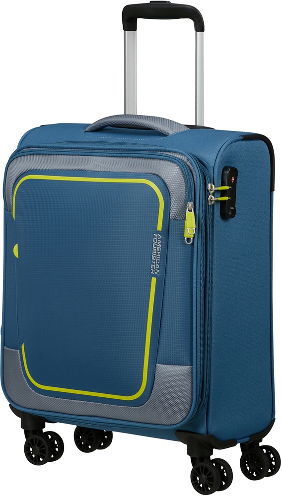 Чемодан American Tourister Pulsonic текстильный на 4-х колесах MD6*001 Coronet Blue (малый)