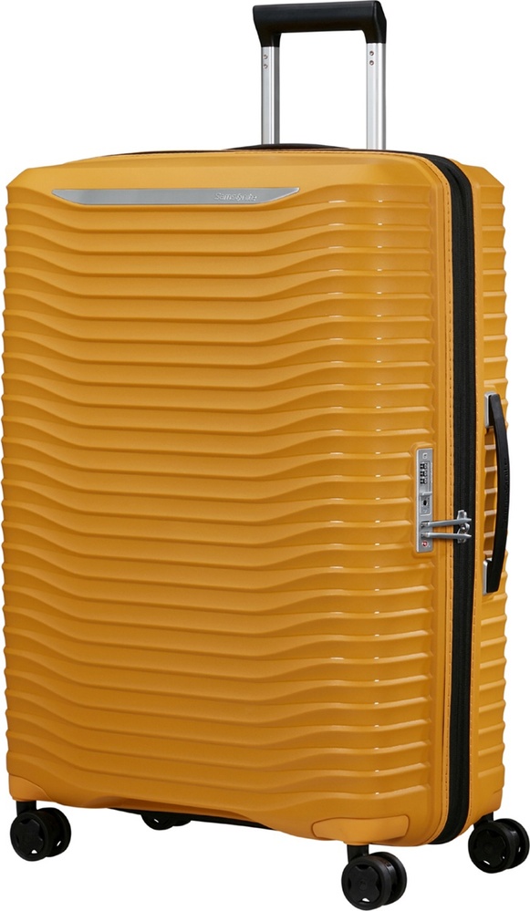 Suitcase Samsonite Upscape made of polypropylene on 4 wheels KJ1*003 Yellow (large)