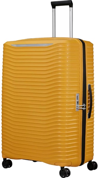 Suitcase Samsonite Upscape made of polypropylene on 4 wheels KJ1*004 Yellow (giant)