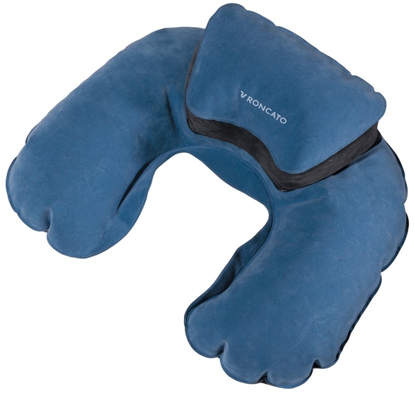 Inflatable neck pillow with headrest Roncato blue