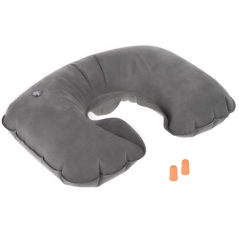 Head pillow with WENGER earplugs gray
