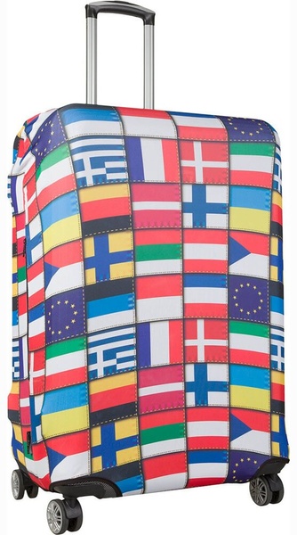 Універсальний захисний чохол для великої валізи 9001-0413 Прапори світу