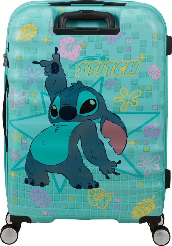 Валіза American Tourister Wavebreaker Disney з ABS пластику на 4-х колесах 31C*019 Stitch Flower (середня)