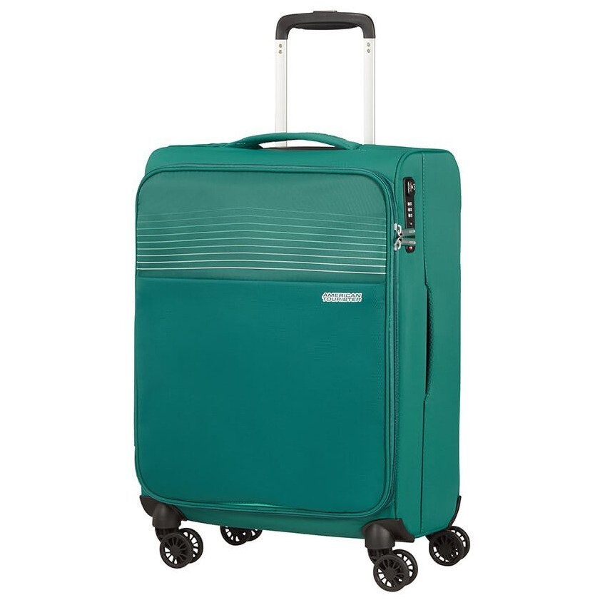 Ultralight suitcase American Tourister Lite Ray textile on 4 wheels 94g*002 Forest Green (small)
