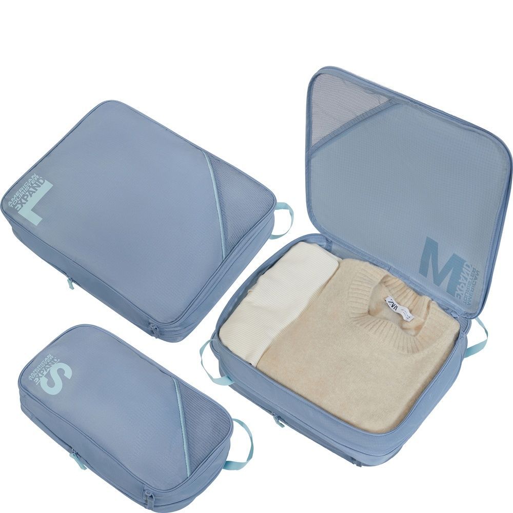 Organizer set (3 pcs) American Tourister Ta SML MF3*006;51 Stone Blue/Blue