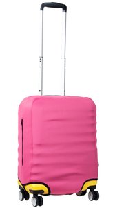 Универсальный защитный чехол для малого чемодана 8003-8 ярко-розовый
