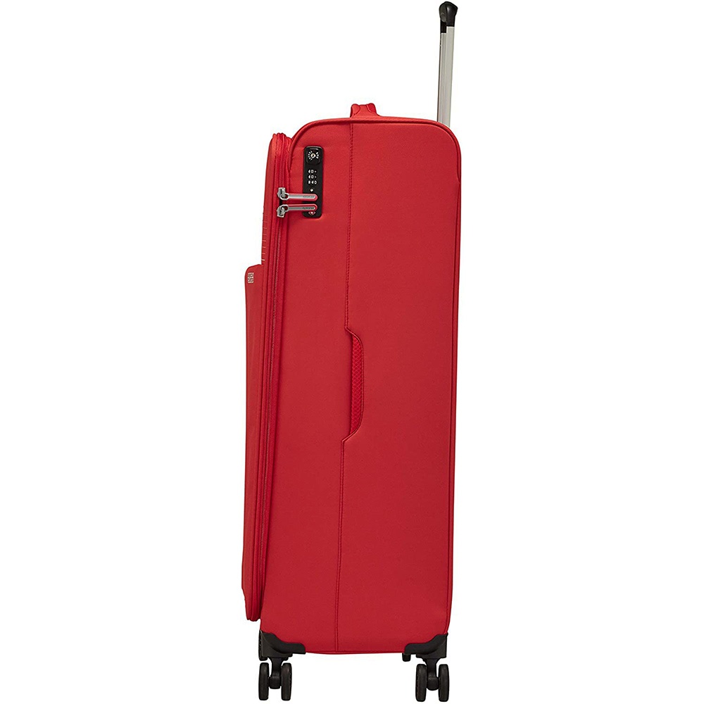 Ультралегка валіза American Tourister Lite Ray текстильна на 4-х колесах 94g*005 Chili Red (велика)