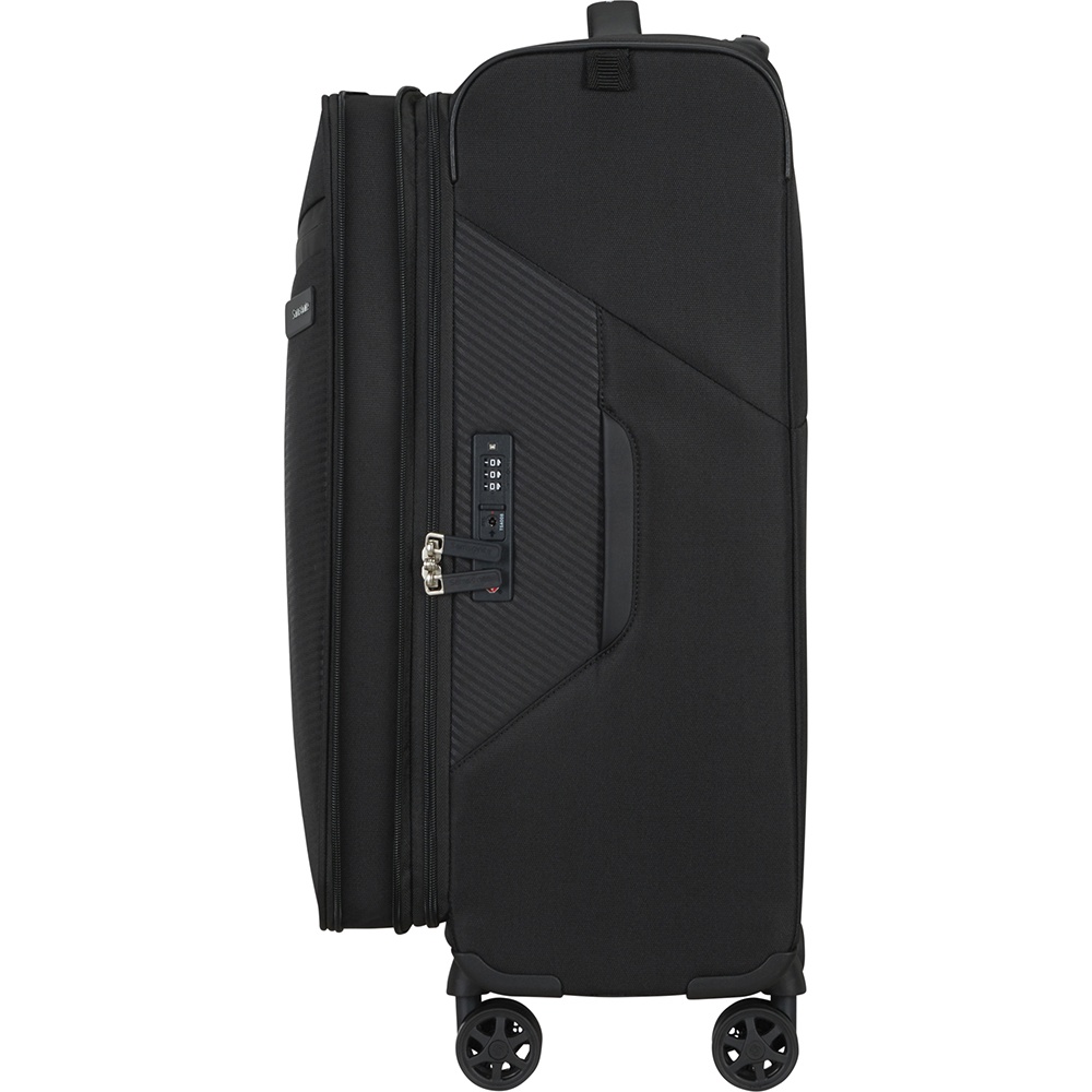 Ультралегка валіза Samsonite Litebeam текстильна на 4-х колесах KL7*004 Black (середня)