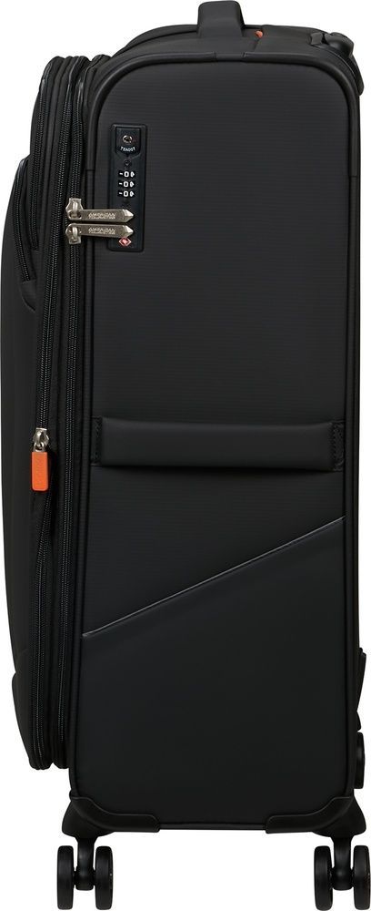 Waterproof suitcase American Tourister Summerride textile on 4 wheels ME7*105;09 Black (medium)
