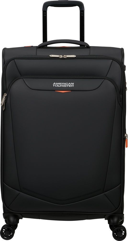 Waterproof suitcase American Tourister Summerride textile on 4 wheels ME7*105;09 Black (medium)