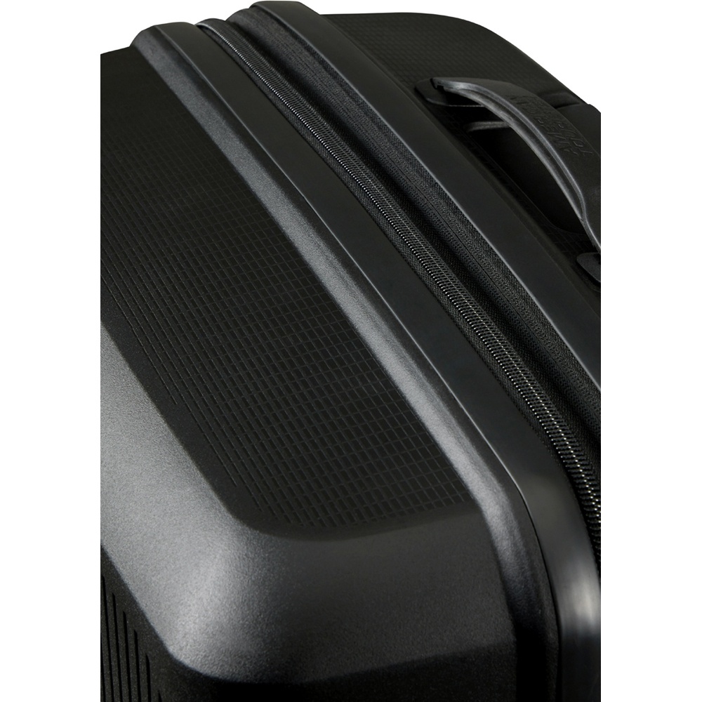 Suitcase American Tourister AeroStep made of polypropylene on 4 wheels MD8*001 Black (small)