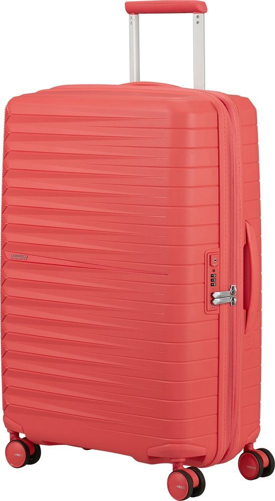 Suitcase American Tourister FastForward made of polypropylene on 4 wheels MI0*002 Sunset Coral (medium)