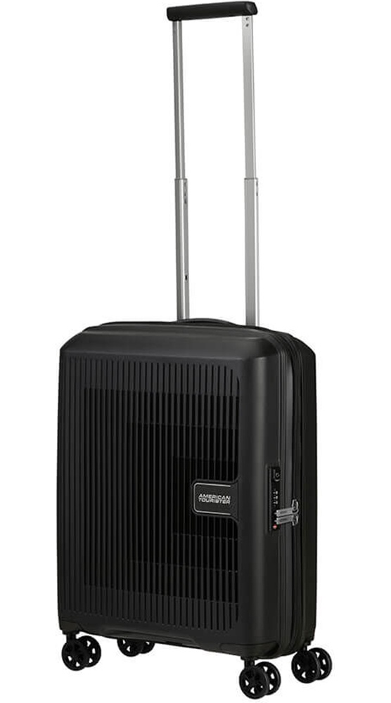 Suitcase American Tourister AeroStep made of polypropylene on 4 wheels MD8*001 Black (small)