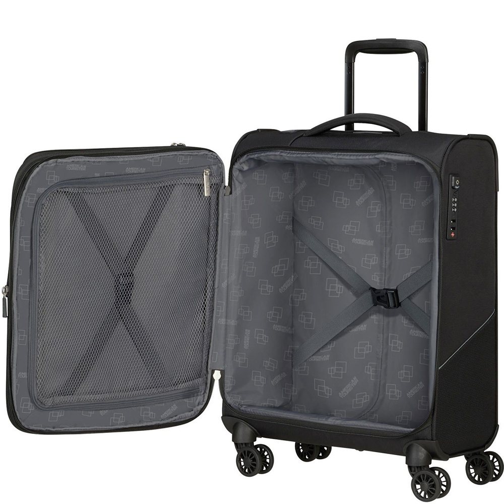 American Tourister Summerride textile suitcase on 4 wheels ME7*004;09 Black (small)