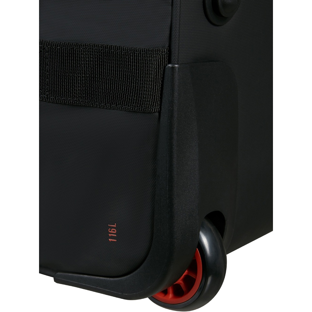Дорожная сумка с защитой от влаги на 2-х колесах American Tourister Urban Track текстильная MD1*103;39 LMTD Black/Orange (большая)