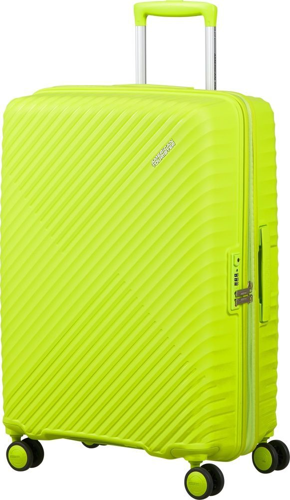 Suitcase American Tourister Diablast on 4 wheels made of polypropylene MK2*002;04 Hyper Lime (medium)