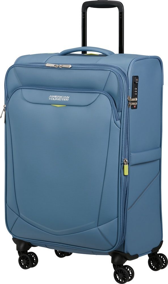 Водонепроникна валіза American Tourister Summerride текстильна на 4-х колесах ME7*105;11 Coronet Blue (середня)