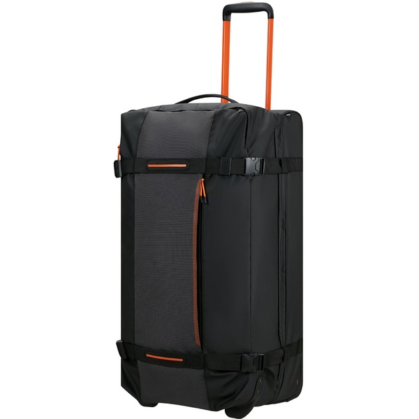 Travel bag with moisture protection on 2 wheels American Tourister Urban Track textile MD1*103;39 LMTD Black/Orange (large)