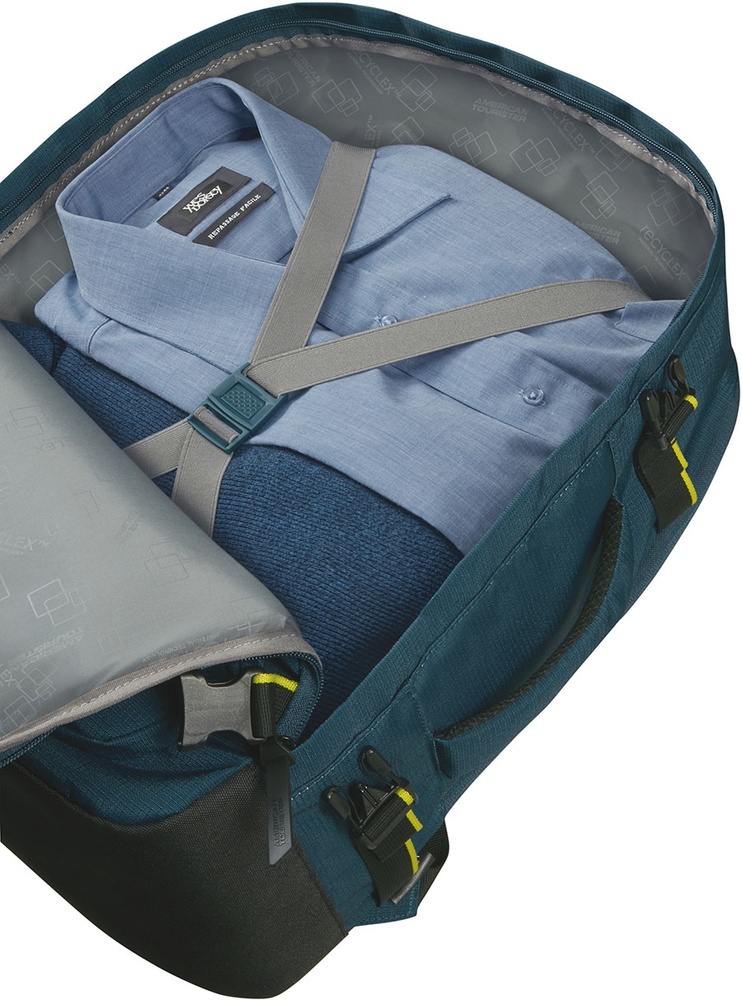 Travel backpack American Tourister Take2Cabin M with a department for a laptop up to 15.6" 91G*005 Harbor Blue