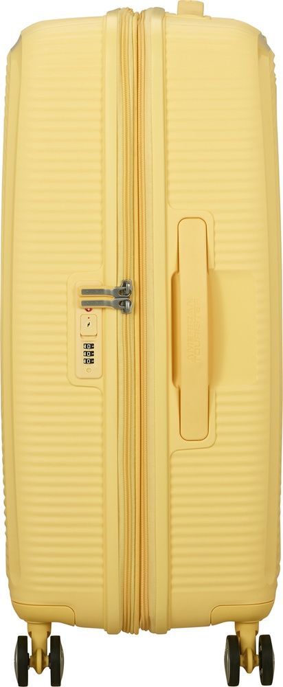 Suitcase American Tourister Soundbox made of polypropylene on 4 wheels 32G*002 Pastel Yellow (medium)
