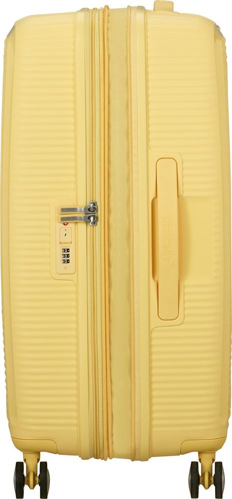 Suitcase American Tourister Soundbox made of polypropylene on 4 wheels 32G*002 Pastel Yellow (medium)