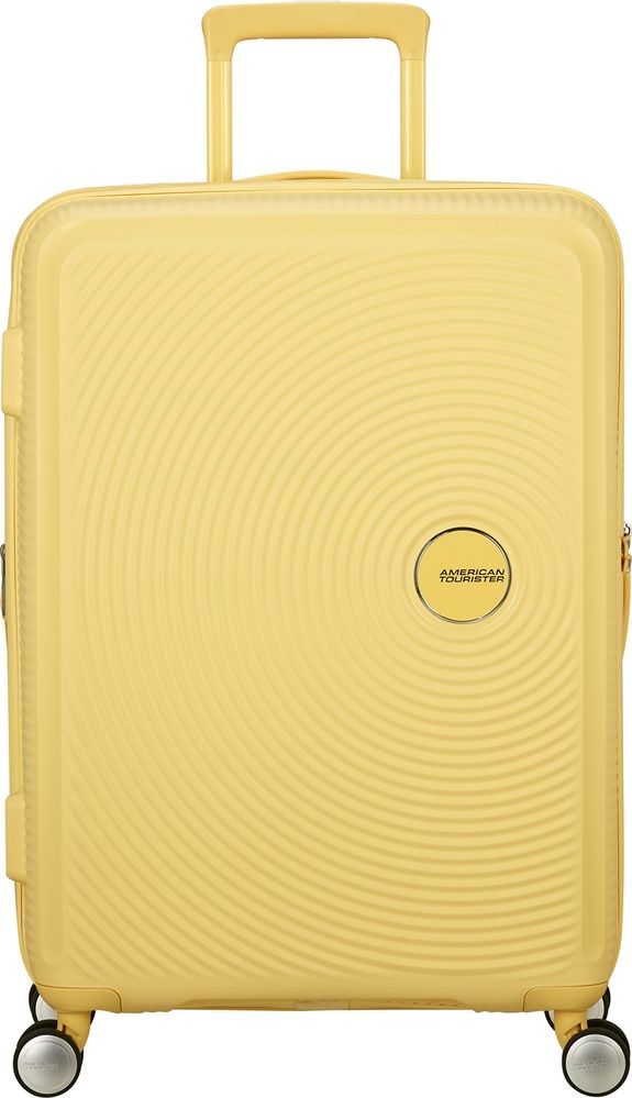 Suitcase American Tourister Soundbox made of polypropylene on 4 wheels 32G*002 Pastel Yellow (medium)