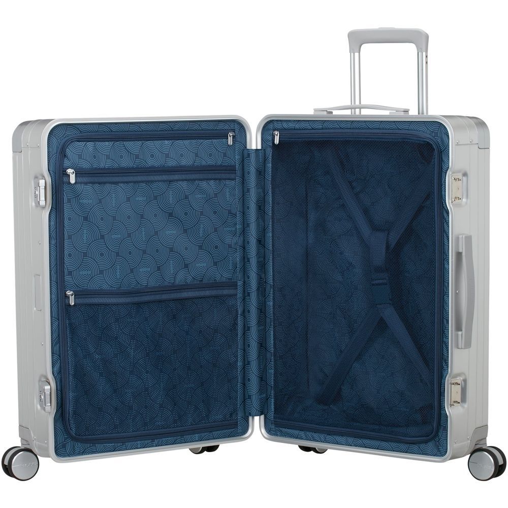Валіза American Tourister Soundbox ALU алюмінієва на 4-х колесах MI3*002 Silver (середня)